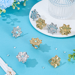 DIY-Kits zur Herstellung von Manschettenringen mit Blumen&nbsp;DIY-UN0008-08