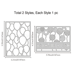 2pcs 2 Arten Kohlenstoffstahl Stanzschablonen&nbsp;DIY-WH0309-767