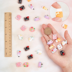 100pcs 10 Arten Schulthema undurchsichtige Harzcabochons&nbsp;CRES-SC0002-39