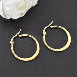 Pendientes de aro de acero inoxidable 304&nbsp;EJEW-F105-22G