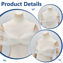 Polyester-One-Shoulder-Schal für die Braut&nbsp;AJEW-WH0596-370