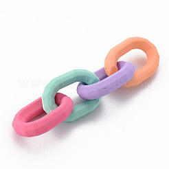 Anelli di collegamento in acrilico stile gommato&nbsp;MACR-T041-11