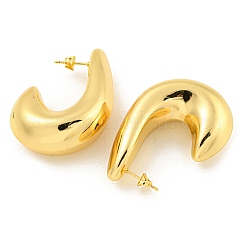 Boucles d'oreilles en laiton plaqué en rack&nbsp;EJEW-M247-15G