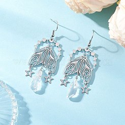 Boucles d'oreilles pendantes en acier inoxydable 304 en forme d'insectes&nbsp;EJEW-JE06681-01
