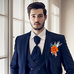 2 Stück 2 Stil Seidenstoff & Kunststoff Kunstblumen-Corsage Boutonniere & Handgelenk-Corsage&nbsp;JEWB-CP0001-27B