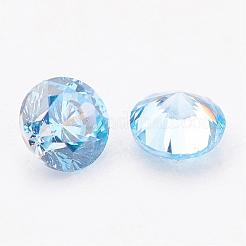 Cabochon di zirconio cubano acquamarina&nbsp;ZIRC-G081-6mm