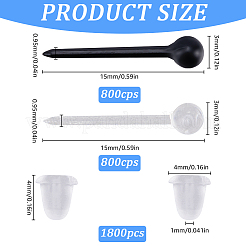 Accessoires de boucles d'oreilles en plastique écologiques&nbsp;KY-SC0002-23