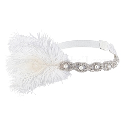 Legierung & Gummi & Strass & Federn & Saatglas & Kunststoff-Stirnbänder&nbsp;OHAR-WH20011-15B