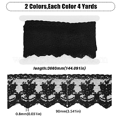 8 Yards 2 Farben Baumwollspitzenbesätze&nbsp;SRIB-HY0001-06
