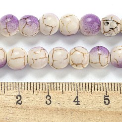 Fili di perline sintetiche color turchese per la cottura&nbsp;G-H060-03E