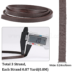 3 cordon plat en cuir pour bijoux&nbsp;WL-GF0001-16D-01