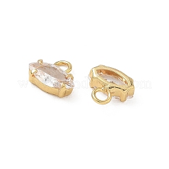 Messingpflaster klare Zirkonia Charms&nbsp;CU-CBAD360-04G-03