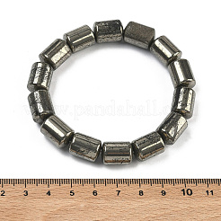 Braccialetti elastici in pirite naturale d'oro/pirite dorata per donne e uomini&nbsp;BJEW-A148-01A-29