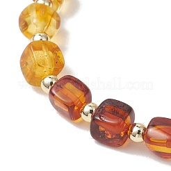 Stretch-Armbänder aus natürlichen Bernsteinperlen für Damen&nbsp;BJEW-JB13255
