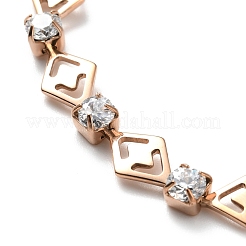 Pulsera de tenis con circonitas cúbicas de cristal&nbsp;BJEW-E108-05RG