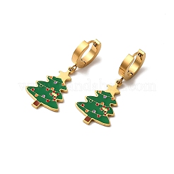 Creolen aus Emaille aus 304 Edelstahl&nbsp;EJEW-Z138-01G