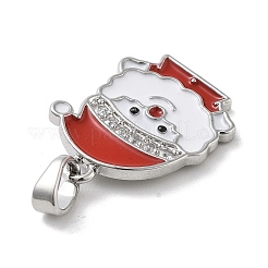 Pendenti in ottone con micro pavé di zirconi a tema natalizio&nbsp;KK-F877-31G-03
