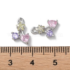 Adornos de latón micropavé de circonia cúbica&nbsp;X-KK-F872-21P