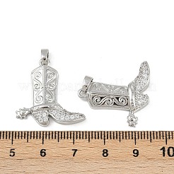 Ottone micro spianare pendenti zirconi&nbsp;KK-F908-18P
