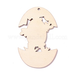 Gros pendentifs en bois sur le thème de pâques&nbsp;WOOD-I007-02A