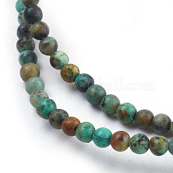 Natürliche afrikanische türkis (jasper) perlen stränge&nbsp;TURQ-G037-4mm