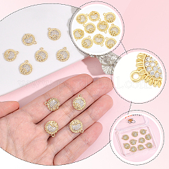 10pcs latón micro pavé colgantes de circonita cúbica&nbsp;KK-BBC0027-93