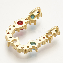 Pendentifs avec zircon cubiques à micro-pavés en laiton&nbsp;ZIRC-S061-64U