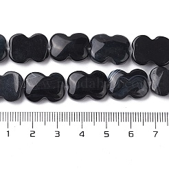 Fili di perline di agata nera naturale tinte e riscaldate&nbsp;G-K359-D05-01