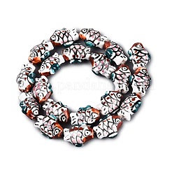 Perles en porcelaine manuelles&nbsp;PORC-Q007-09D