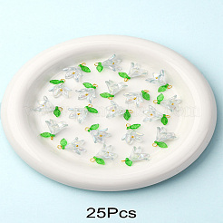 50pcs pendentifs acryliques transparents&nbsp;PALLOY-FS00038-04