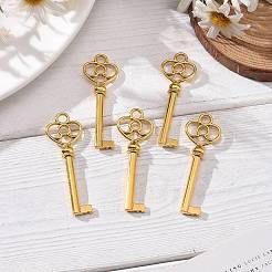 Gros pendentifs clé squelette en alliage de style tibétain&nbsp;PALLOY-A13347-AG-RS