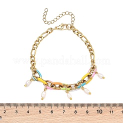 Bracelets à breloques en perles de culture d'eau douce naturelles&nbsp;BJEW-JB13596