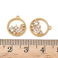 Ciondoli in ottone zirconi chiari micro pavé&nbsp;KK-B160-26G