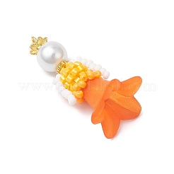 Pendenti con perline di vetro a forma di fiore&nbsp;PALLOY-MZ00686-05