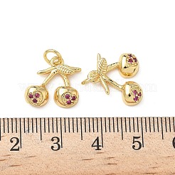 Colgante micropavé cubic zirconia de latón&nbsp;KK-L243-02G-01
