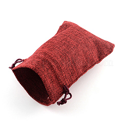 Pochettes en toile de jute&nbsp;X-ABAG-Q050-13x18-06