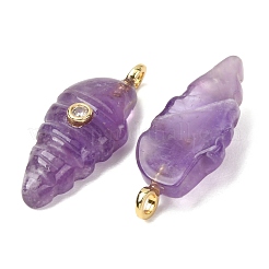 Natürliche Amethyst geschnitzte Anhänger&nbsp;G-H357-04G-09