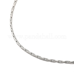 Collares de cadena de eslabones Boston de latón con deslizador ajustable para hombres y mujeres.&nbsp;NJEW-G160-12P