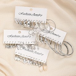 Set di orecchini a cerchio in lega&nbsp;PW-WG90169-01