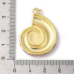 Emaille-Anhänger aus Messing mit Gestellbeschichtung&nbsp;KK-Z056-36G-01