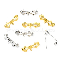 20 Stück 2 Farben Bowknot Messing Broschen Zubehörse&nbsp;KK-CJ0005-60
