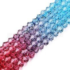 Perles de verre en fil de peinture cuite à dégradé de couleurs&nbsp;LS-DGLA-A039-T4mm-A017