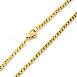 Collana pendente vergine maria in acciaio inossidabile con catene a scatola per donna&nbsp;NJEW-E066-01G