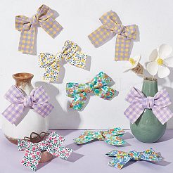 20 Stück 10 Farben Blumen-/Tartanmuster Stoffschleife für Kostümschmuck&nbsp;FIND-GF0004-73