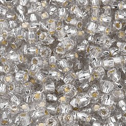 Argent bordé de perles de rocaille de verre&nbsp;SEED-T007-18A-02
