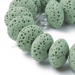Brins de perles de pierre de lave naturelle&nbsp;G-F671-01B-06
