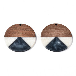 Pendentifs en bois de résine et de noyer&nbsp;RESI-S389-070A-A10