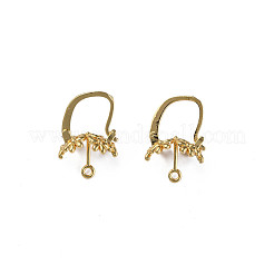Boucles d'oreilles créoles en laiton avec fermeture à loquet&nbsp;KK-N233-375