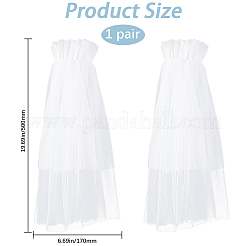 Maniche lunghe in nylon da sposa per donna&nbsp;AJEW-WH20007-91A
