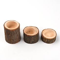 Bougeoir en bois de schima&nbsp;DJEW-WH0037-18
